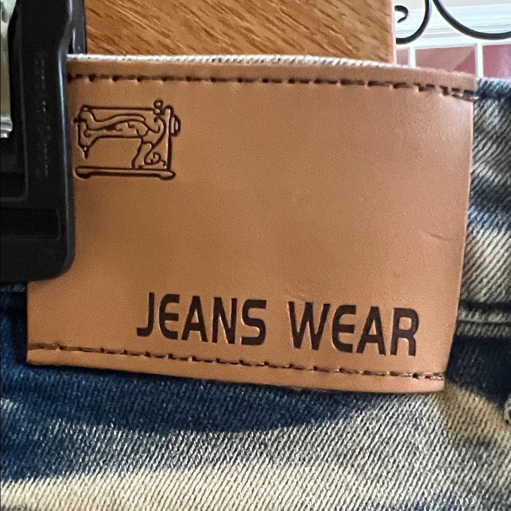 D’ANDIJIESHEN Men's Graphic Jeans  Blue and Black Design Size 34 New With Tags - Picture 10 of 10